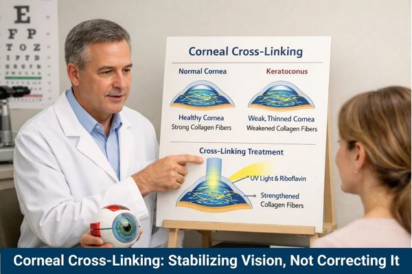 Corneal Crosslinking: Treating and Stabilizing Corneal Ectasia